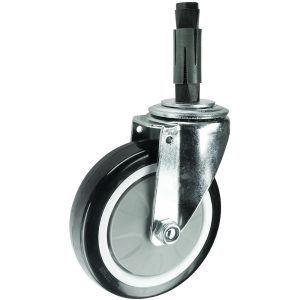 Polyurethane Swivel Castor with expander to fit to tube. Available in 75mm, 100mm or 125mm wheel diameter