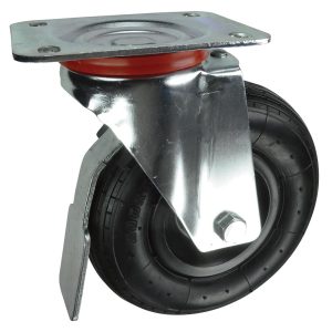 Pneumatic Swivel lockable brake castor – 200mm diameter