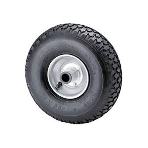 Pneumatic tyre wheel on plated steel centre 260mm diameter