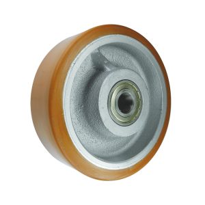 Polyurethane tyre wheels on cast iron centre. 100mm, 125mm, 150mm,160mm, 200mm, 250mm