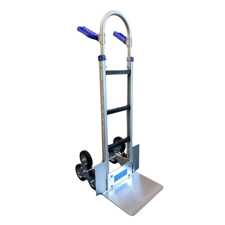 Stair climbing truck with large toe plate