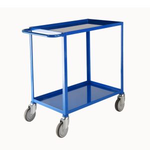 Ref R220: 2 tier tray trolley in blue