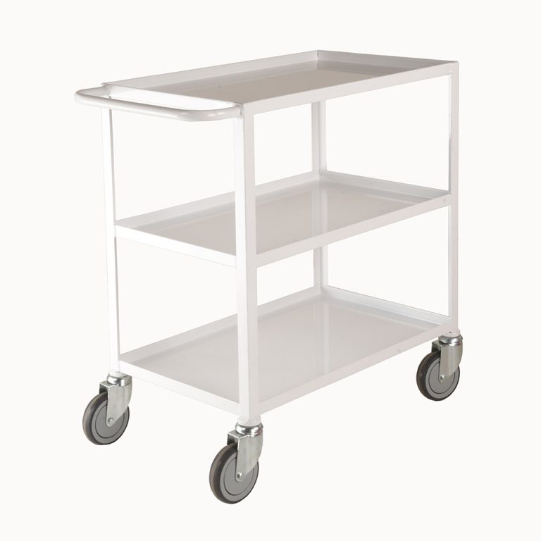Ref R223: 3 tier tray trolley in white
