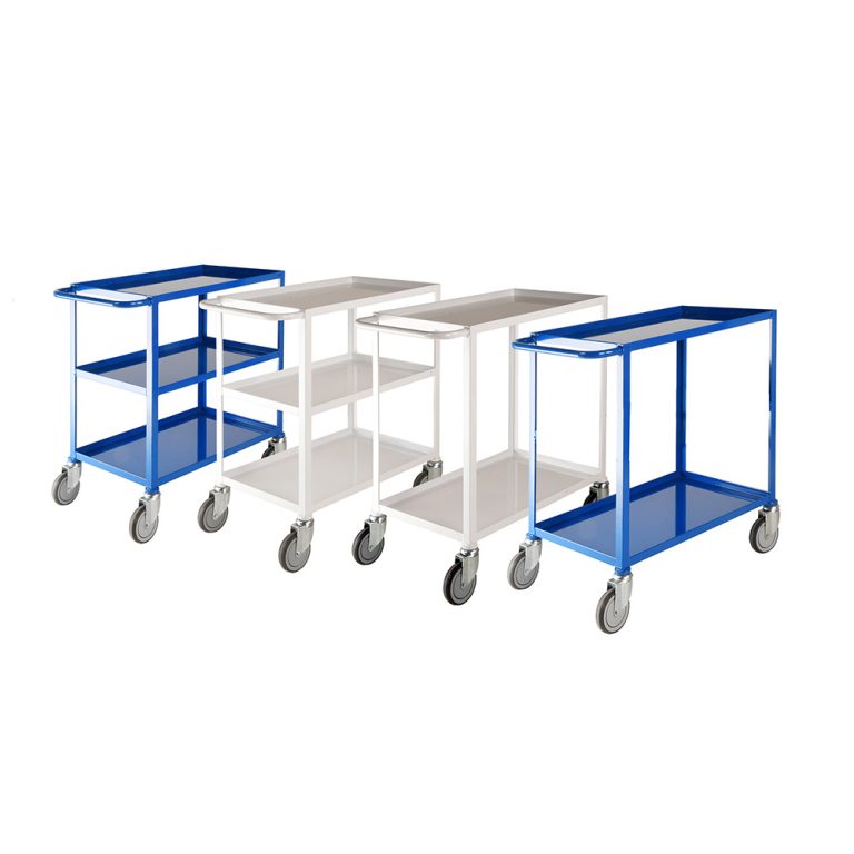 2 and 3 shelf tray trolleys