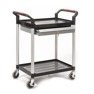 Trolley with single lockable drawer