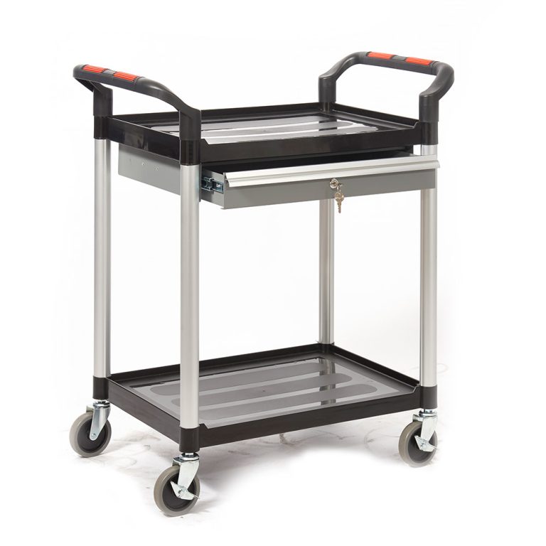 Trolley with single lockable drawer