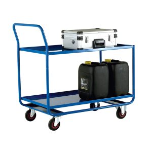 2 steel shelf workshop table trolley