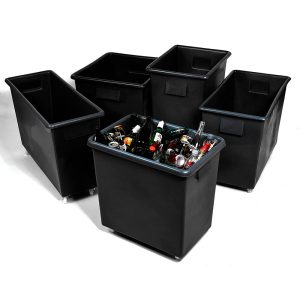 Bottle Skips Black Recycled Non-Food Grade Polyethylene