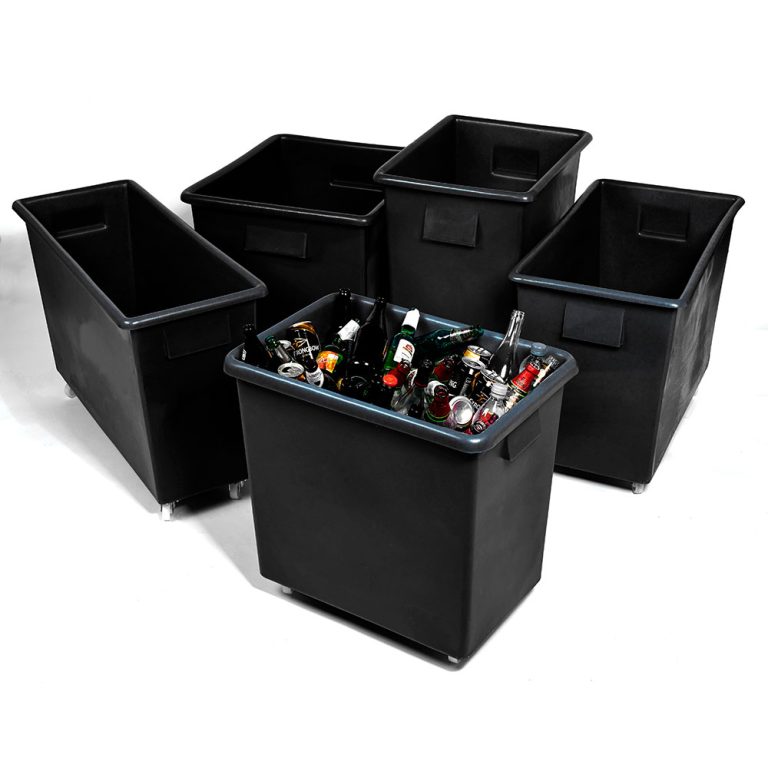 Bottle Skips Black Recycled Non-Food Grade Polyethylene