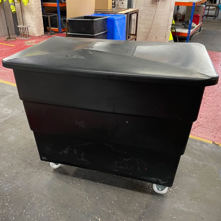 Plastic Container Truck with lid, non-food grade, 450 litre – ref CT049