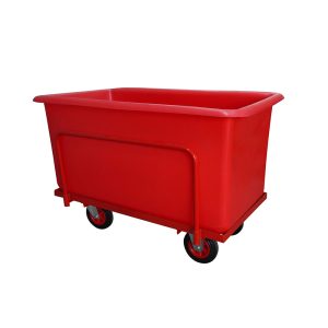 Plastic Container Truck with support frame, red, 455 litre capacity – ref CT051