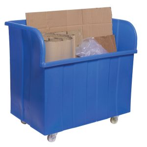 Large Plastic Container Truck, part open side use for waste materials